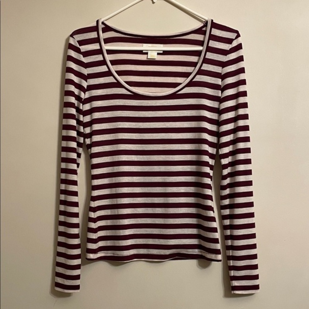 Maeve Striped Long Sleeve Tee
